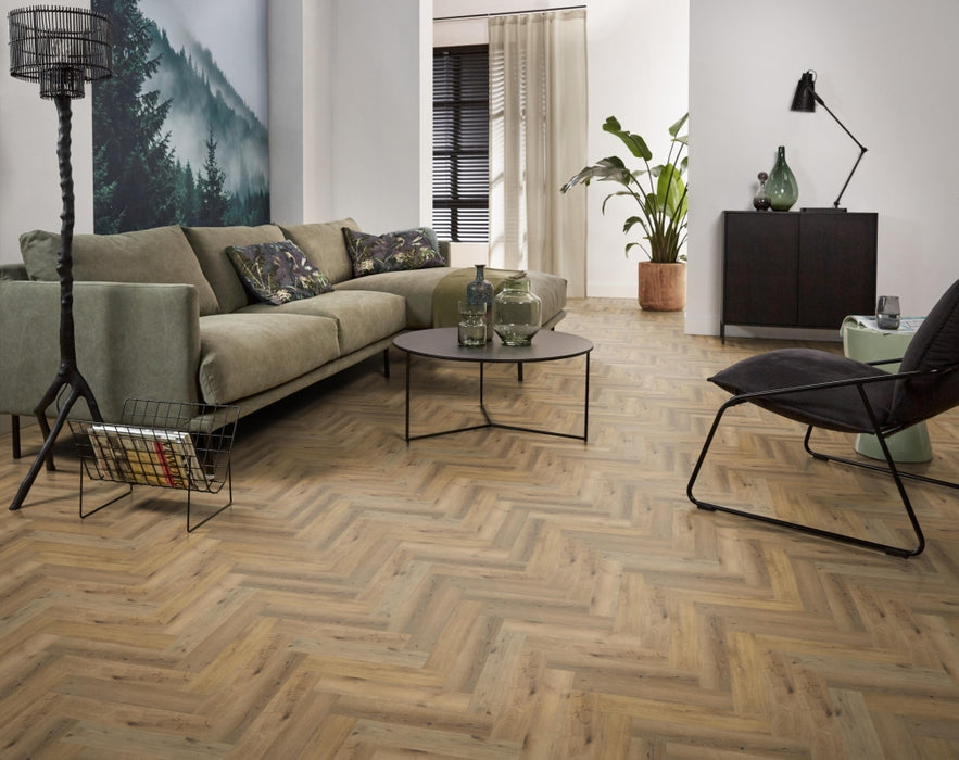 Ambiant Spigato Essenzo Dark oak | Visgraat Klik PVC