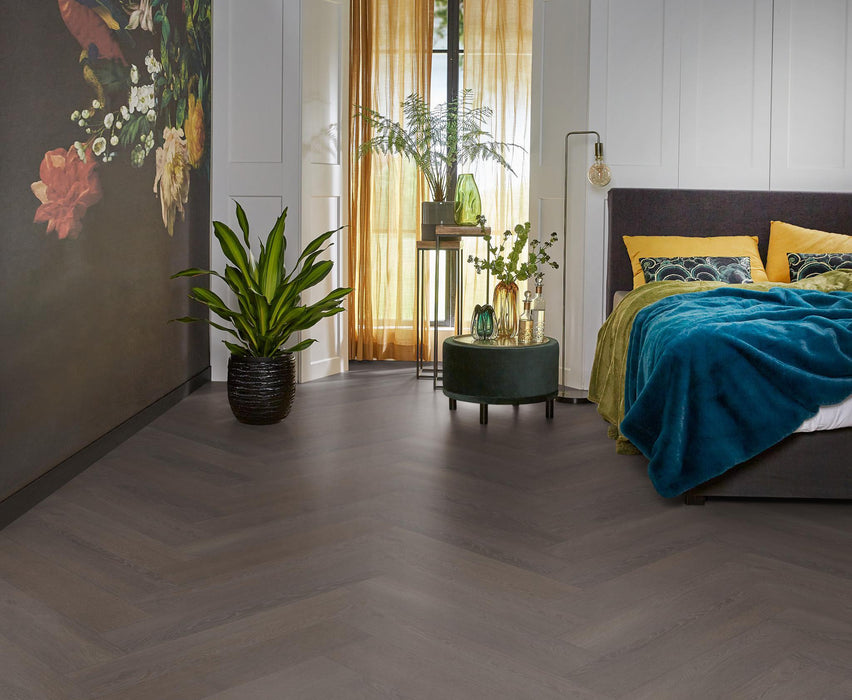 VT Wonen Herringbone Charcoal | Visgraat Klik PVC