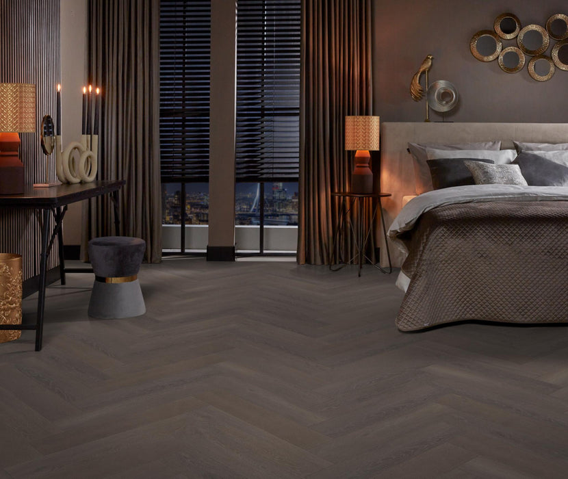 VT Wonen Herringbone Charcoal | Visgraat Klik PVC