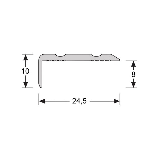 Hoeklijnprofiel 10x24.5mm vergrijsd grenen