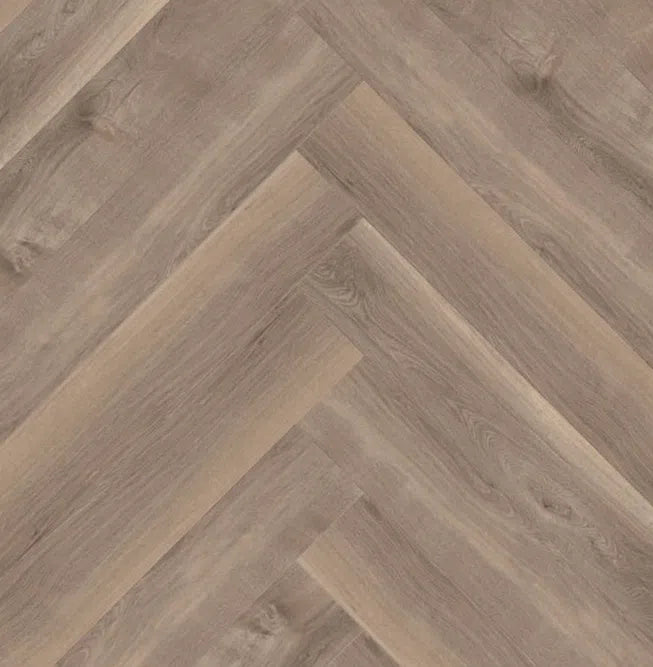 mFLOR 40817 Parva Broad Leaf Smoky Sycamore | Visgraat PVC | Dryback